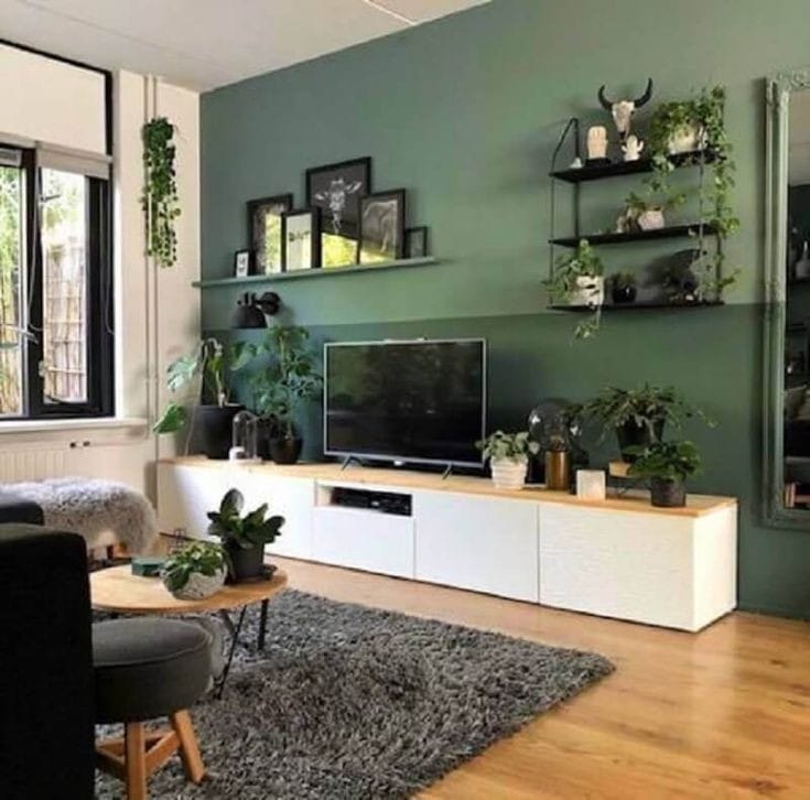 Verde que Inspira: Decoração de Sala Simples com Plantas - ideia
