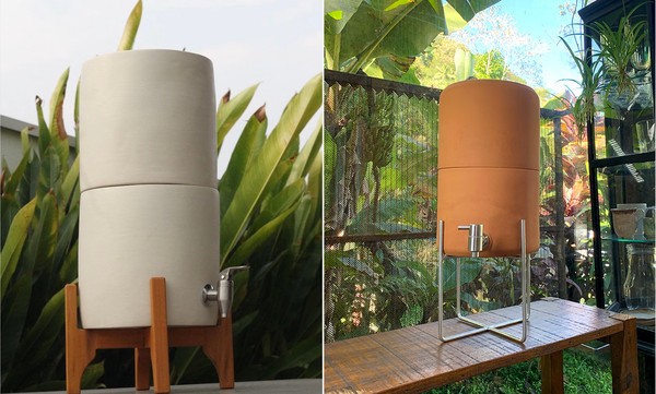 Filtro de Água Camuflado em Meio a Vasos de Plantas - ideia