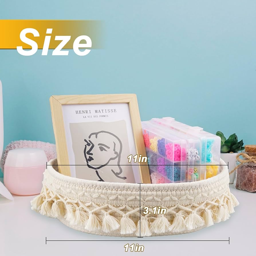 Boho Style: Gaveta com Cestos de Vime e Toques Artesanais - detalhe