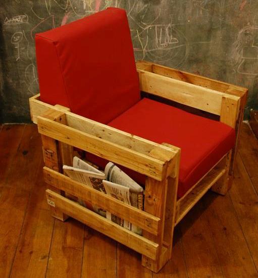 Poltrona de Pallet: Sustentabilidade e Estilo Industrial - ideia