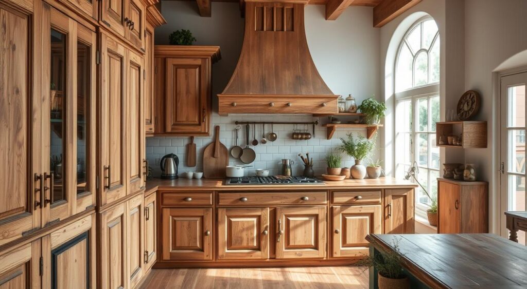 Cozinha Rústica com Armários de Demolição: Charme e Sustentabilidade! - ideia