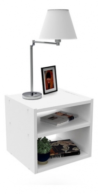 Criado Mudo Suspenso com Gaveta Invisível: Minimalismo e Organização - detalhe