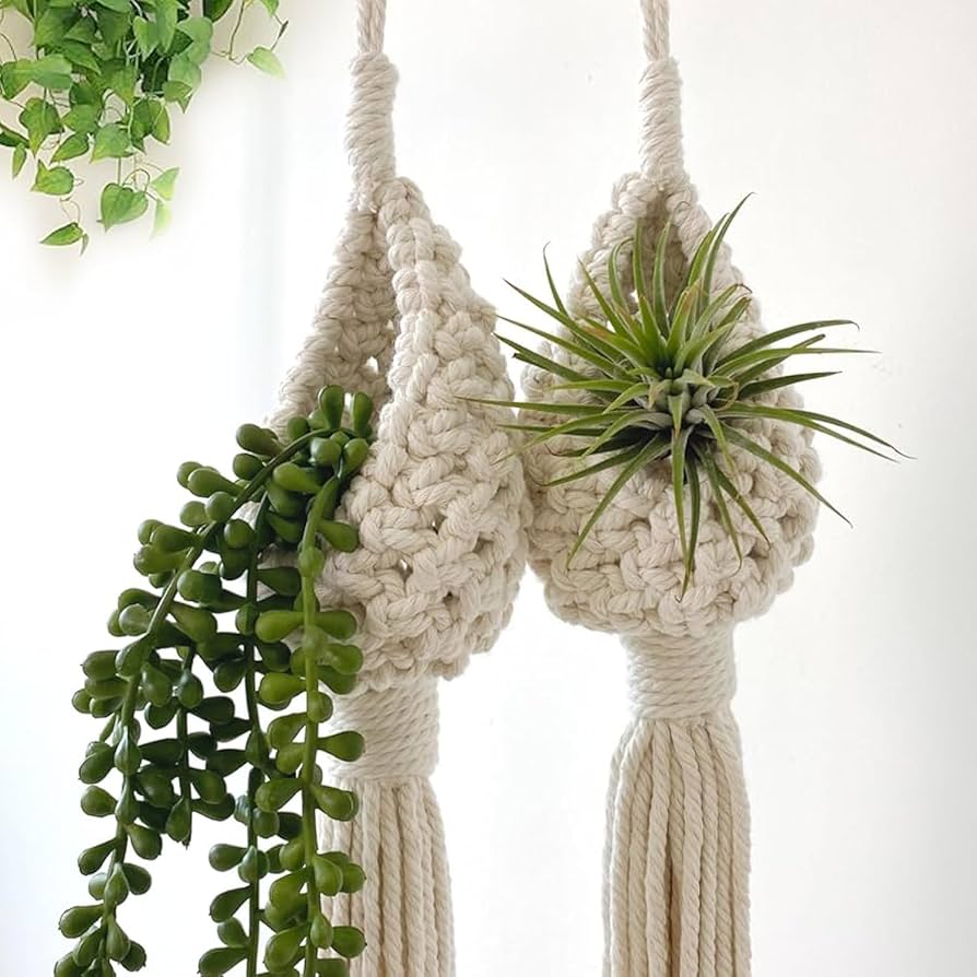 Suspensa em Macramê: Elegância Aérea - inspiração