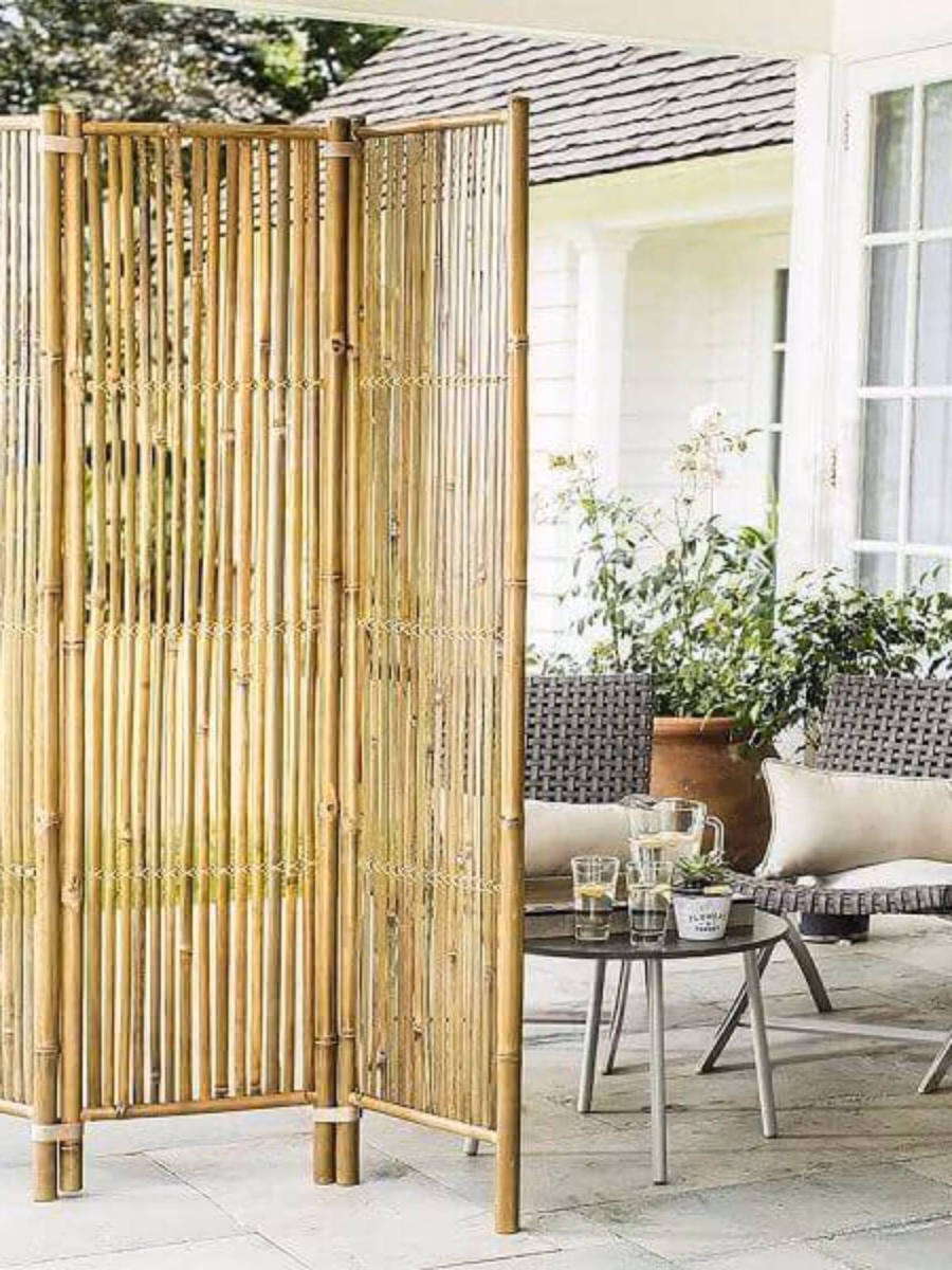 Biombo de Bambu Natural: Leveza, Frescor e Conexão com a Natureza - ideia