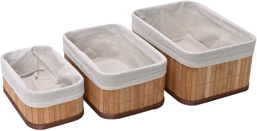 Cestos de Bambu com Etiquetas Personalizadas: Organização Funcional e Estilosa - inspiração