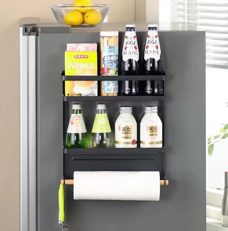 Suportes magnéticos para potes na porta da geladeira - inspiração