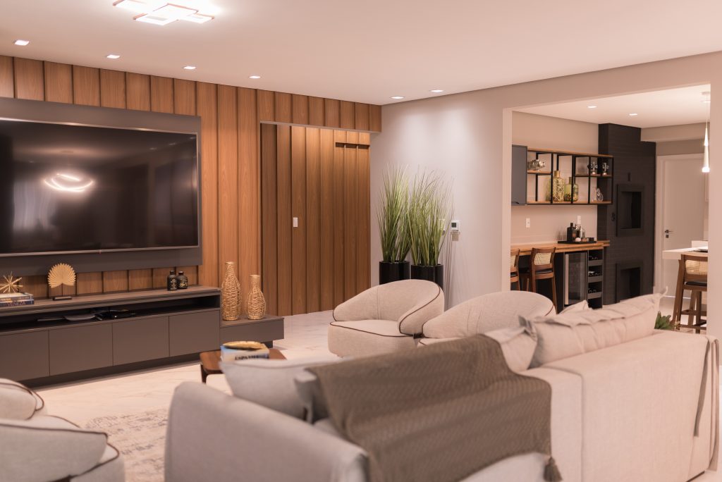 Ambiente Aconchegante: Móveis Iluminados com Luzes de Fada - inspiração