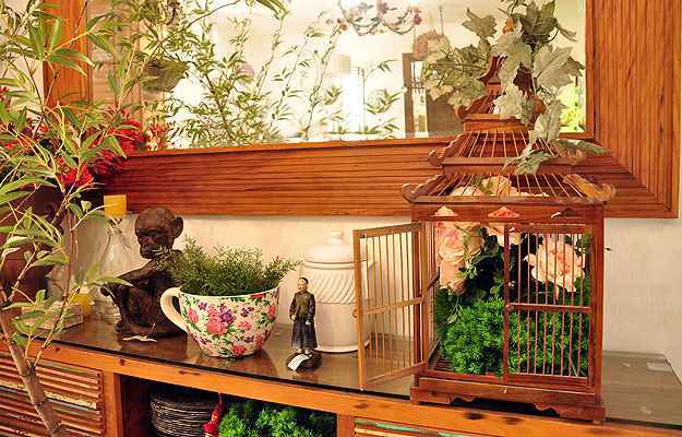 Gaiola Suspensa: Um Jardim Aéreo Cheio de Charme - detalhe