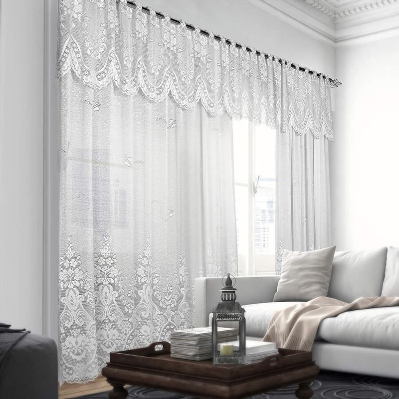 Elegância e Conforto Com Cortinas de Renda - inspiração