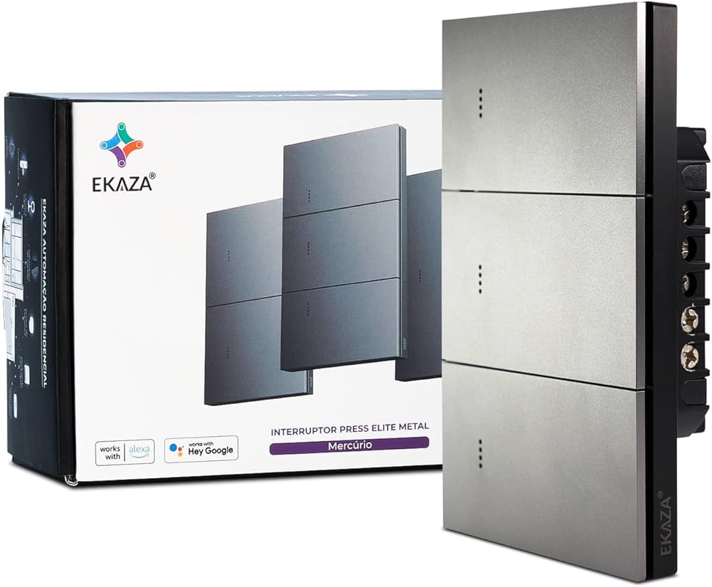 Geometria Moderna: Interruptores com Design Angular e Cores Vibrantes - detalhe