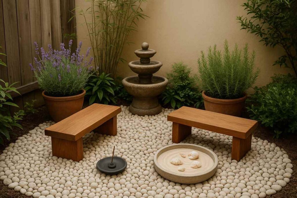 Cantinho Zen com Bambu e Lavanda: Paz e Harmonia - detalhe
