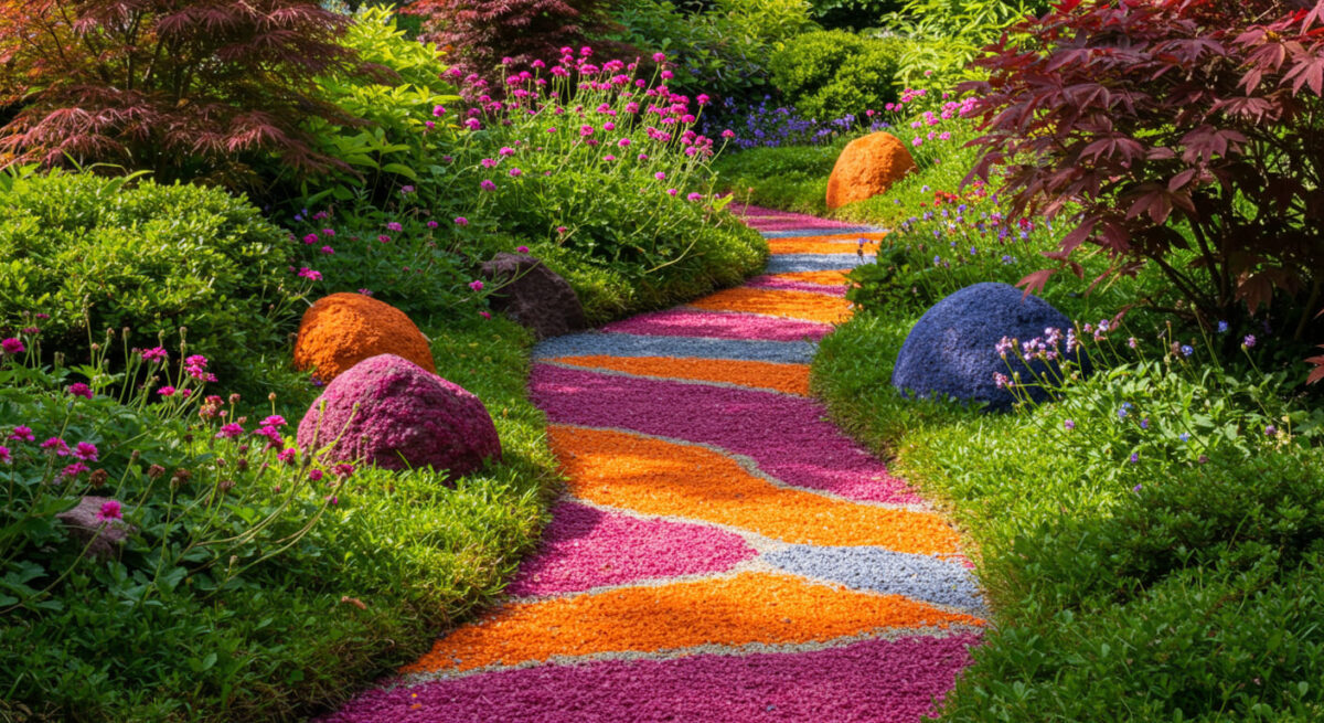 Com Seixos de Rio e Deck de Madeira: Integração Perfeita com a Natureza - detalhe