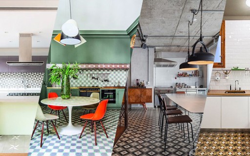 Com Azulejos Hidráulicos Coloridos: Alegria e Originalidade - inspiração