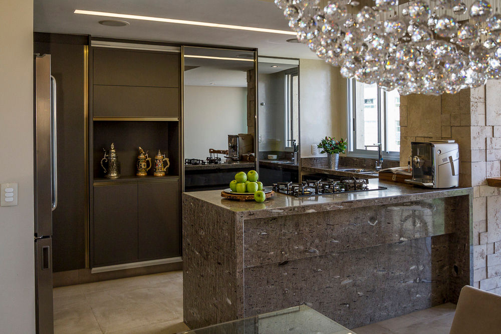 Cozinha Americana com Bancada em Granito: Praticidade e Sofisticação ao Seu Alcance - ideia