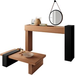 Aparador com Espelho Adnet: Elegância e Profundidade Instantâneas - inspiração