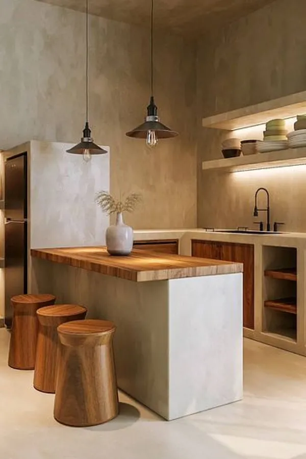 Com Detalhes em Madeira: Um Contraste Aconchegante e Natural - inspiração