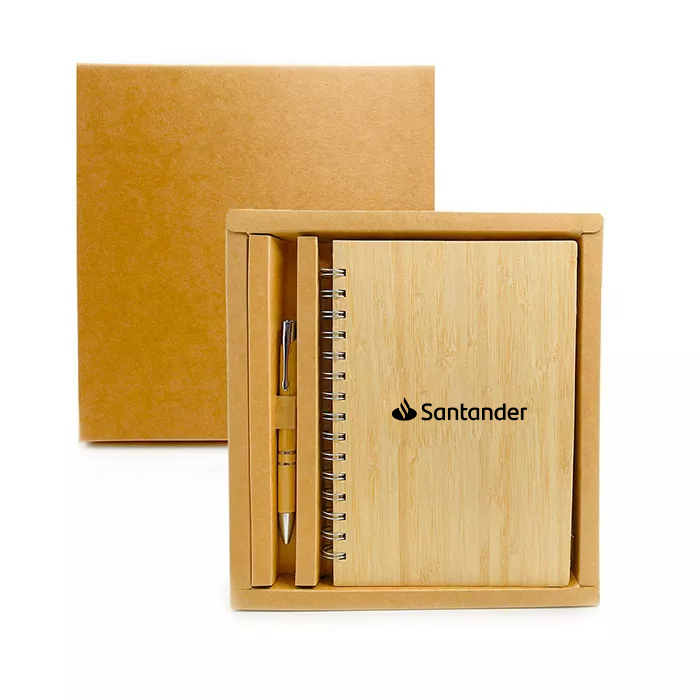 Kit de Escritório Minimalista em Bambu - inspiração