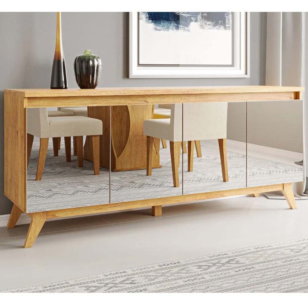 Buffet com Detalhes em Dourado: Glamour e Sofisticação em Cada Reflexo - inspiração