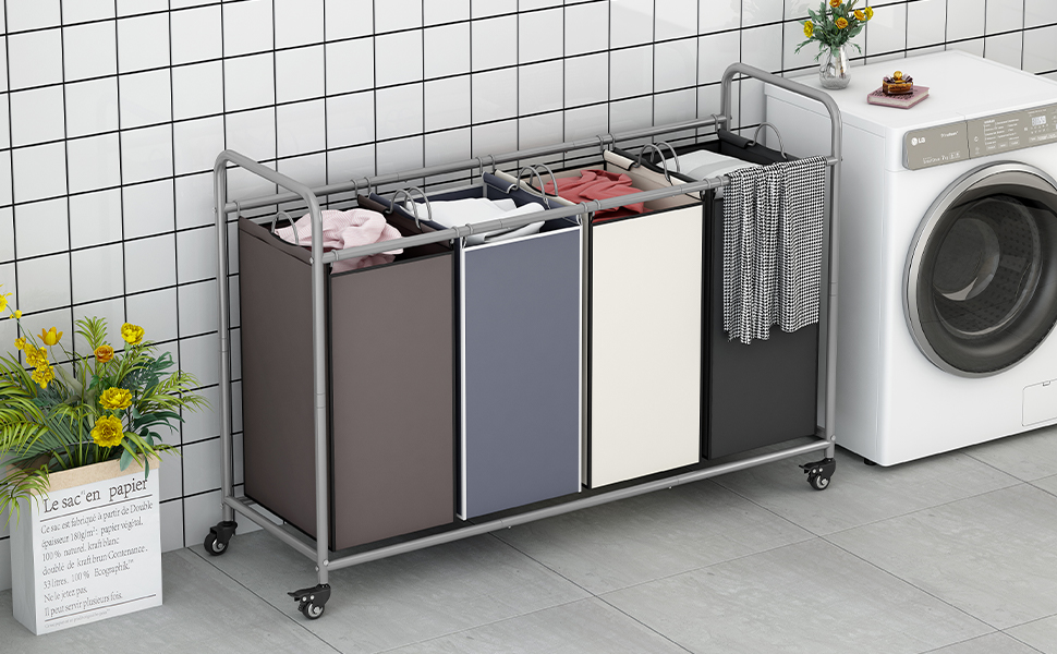 Cesto com Separador e Rodinhas: Praticidade Que Se Move! - inspiração