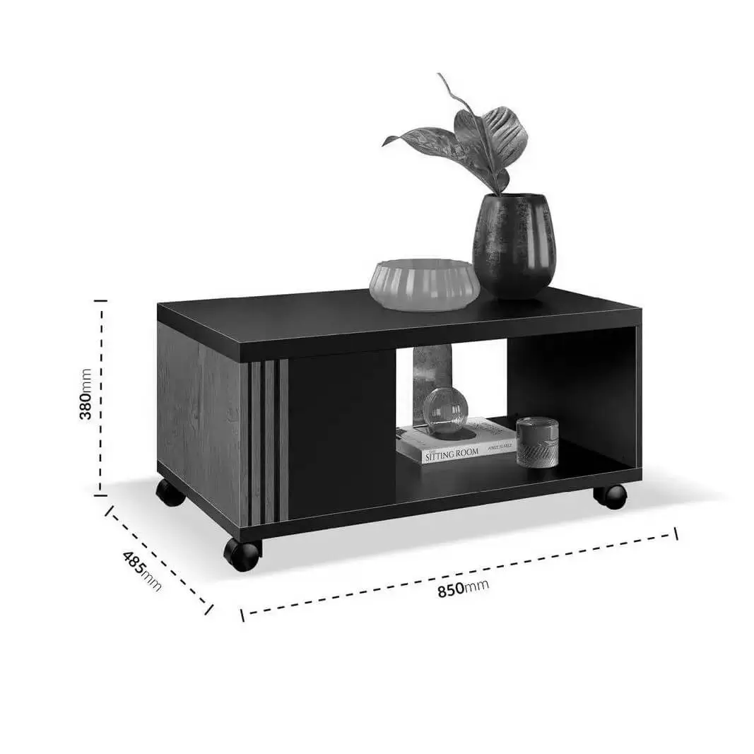 Mesa de Centro Industrial com Rodízios: Estilo e Versatilidade - ideia