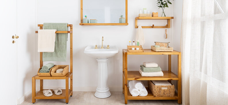 Com Cestos de Palha e Toques Rústicos: Aconchego que Otimiza Espaço - detalhe