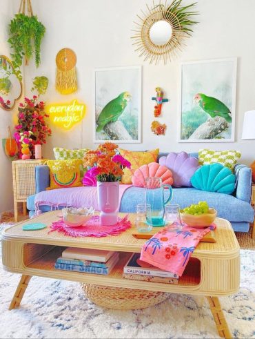 Móveis Repaginados com Tecido Colorido: Uma Explosão de Alegria - inspiração