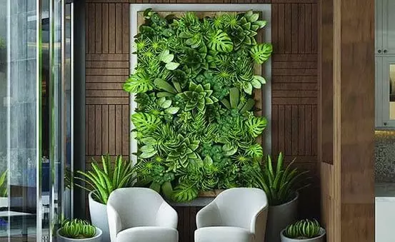 Jardim Vertical Suspenso: Natureza que Abraça - detalhe