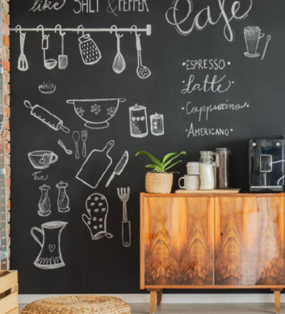 Parede Lousa: Solução Divertida e Prática para a Cozinha - detalhe
