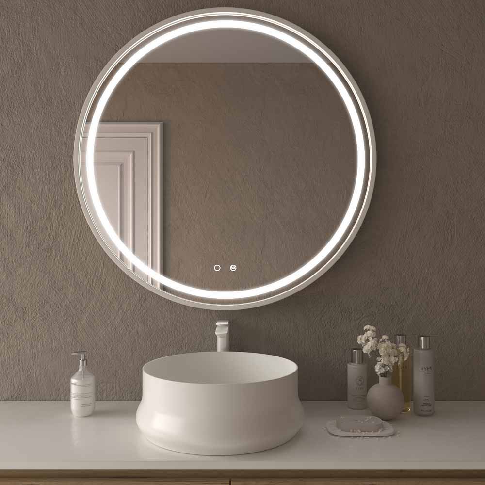 Espelho com LED Circular e Design Minimalista: Um Toque de Modernidade - inspiração