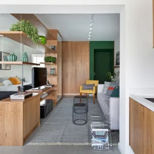 Com Espelhos Integrados: Ampliando Espaços e Refletindo a Luz - detalhe