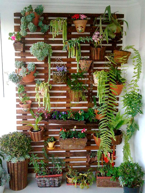 Jardim Vertical com Pallets Rústicos: Charme e Sustentabilidade! - inspiração