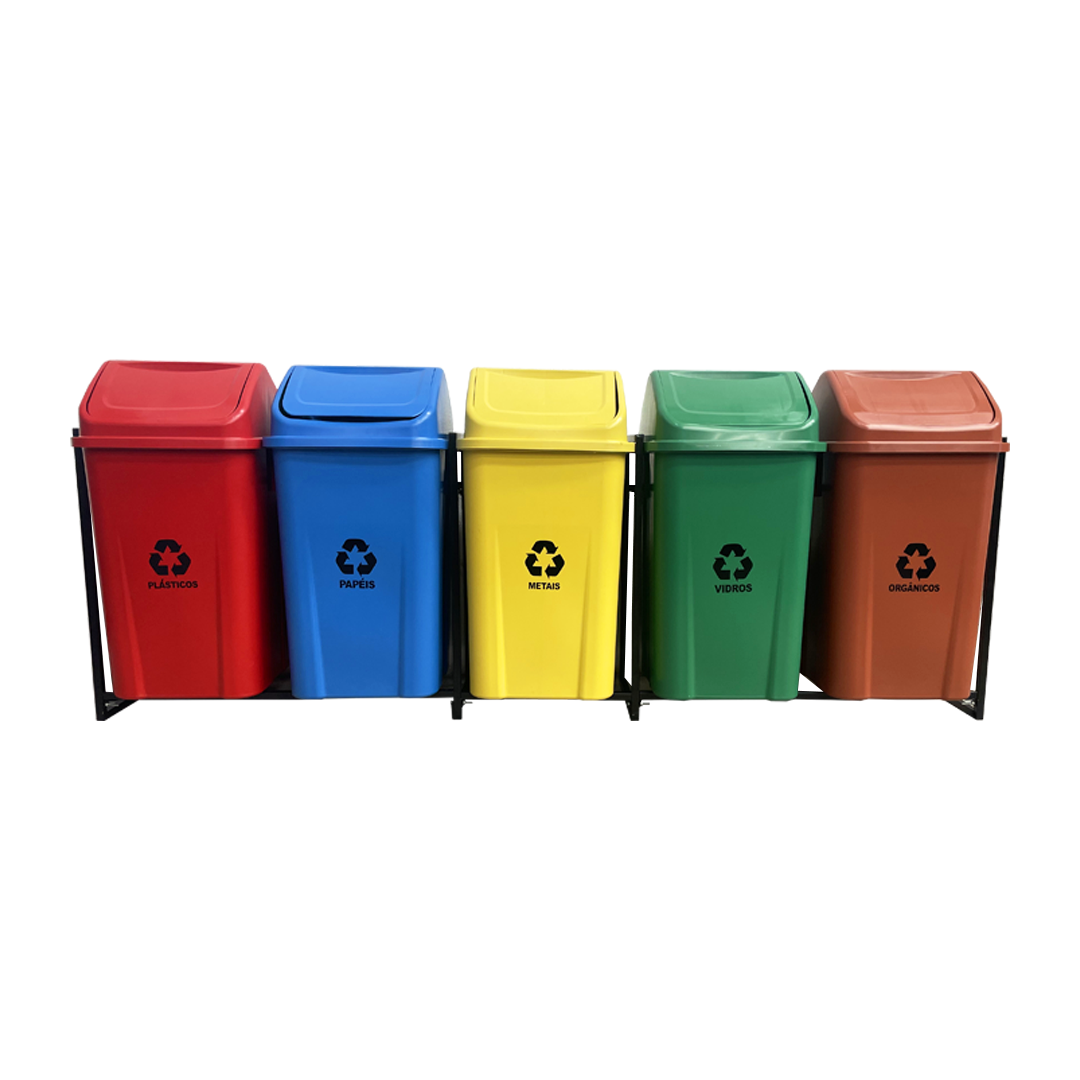 Lixeiras Seletivas com Decoupage Floral: Charme e Sustentabilidade - inspiração