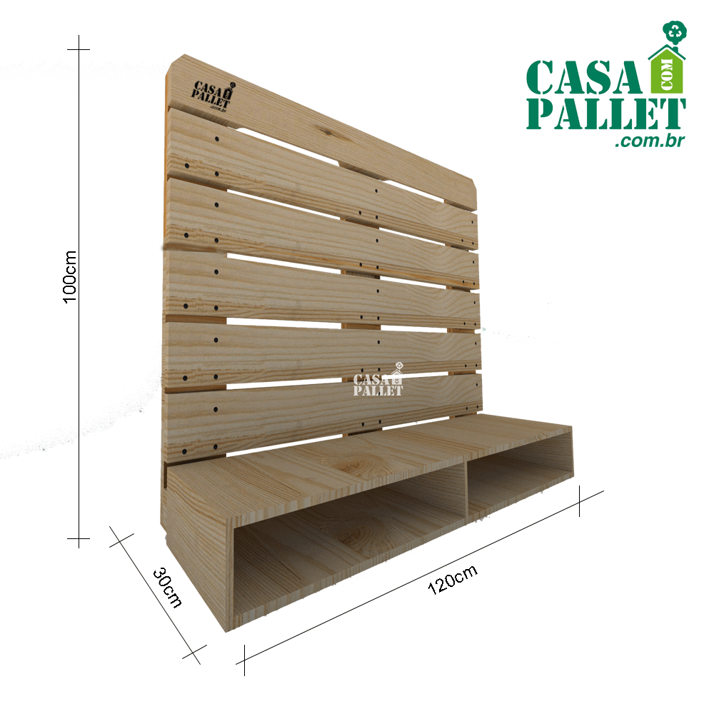 Painel Rústico com Pallets Reciclados - ideia