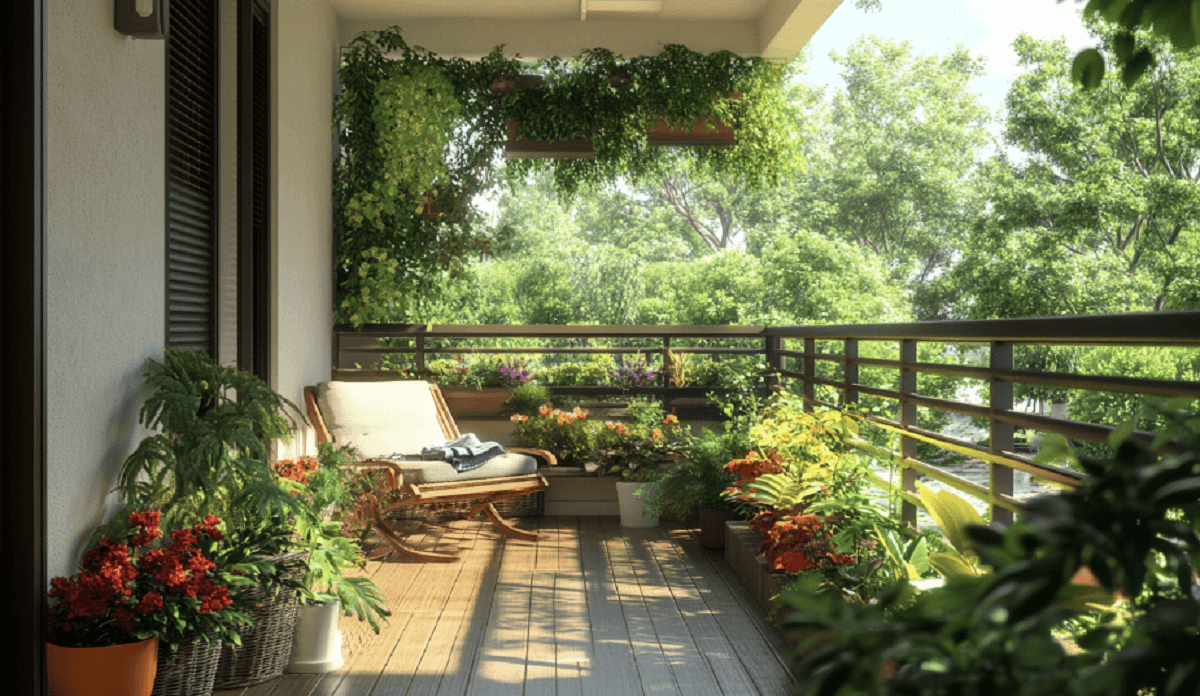 Varanda Romântica: Flores Delicadas e Mobiliário Vintage - inspiração