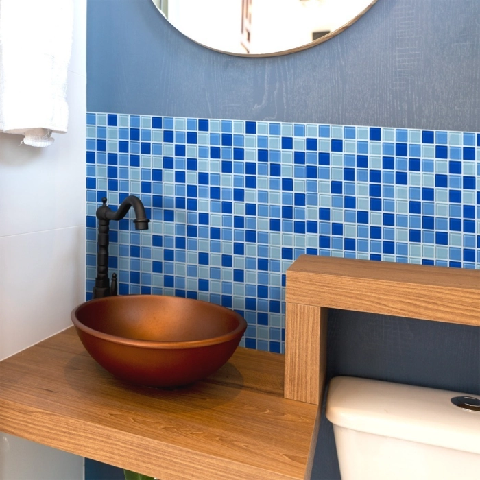 Banheiro dos sonhos: nuances de azul para relaxar - ideia