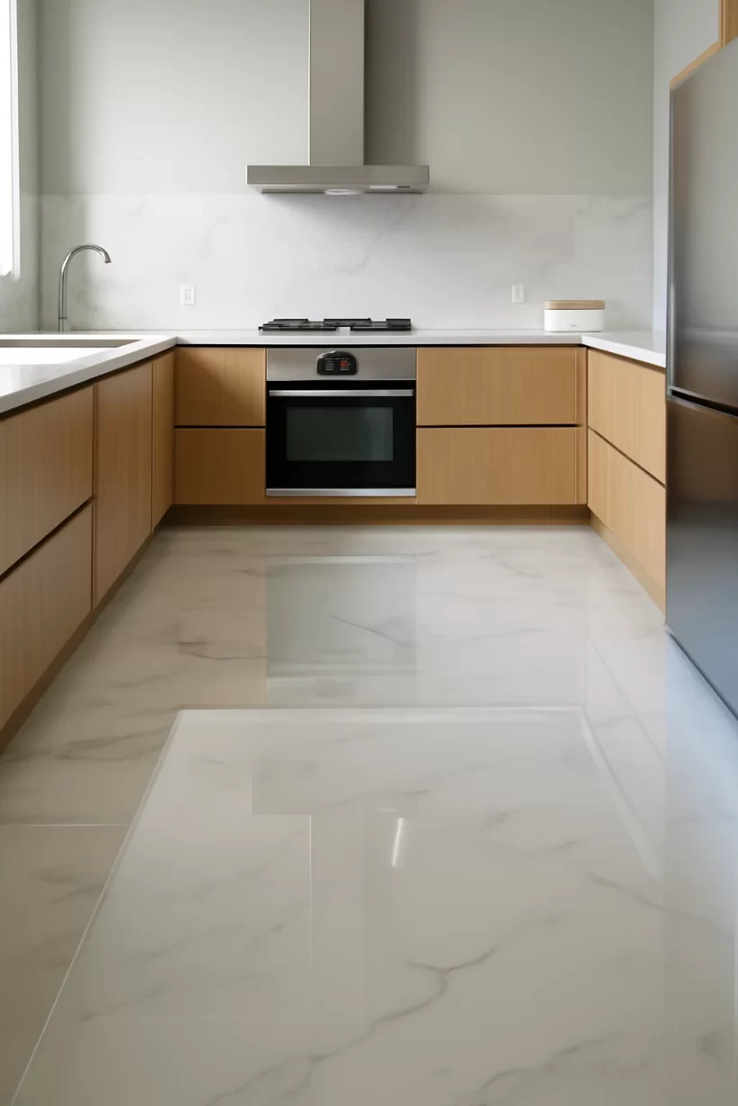 Tons Terrosos e Aconchego: Porcelanato Líquido Bege para Aquecer o Ambiente - ideia