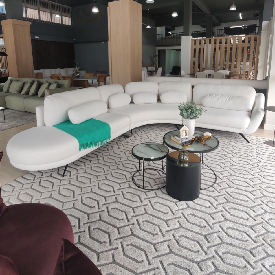 Sofá Modular em L: Otimização de Espaços Compactos - detalhe