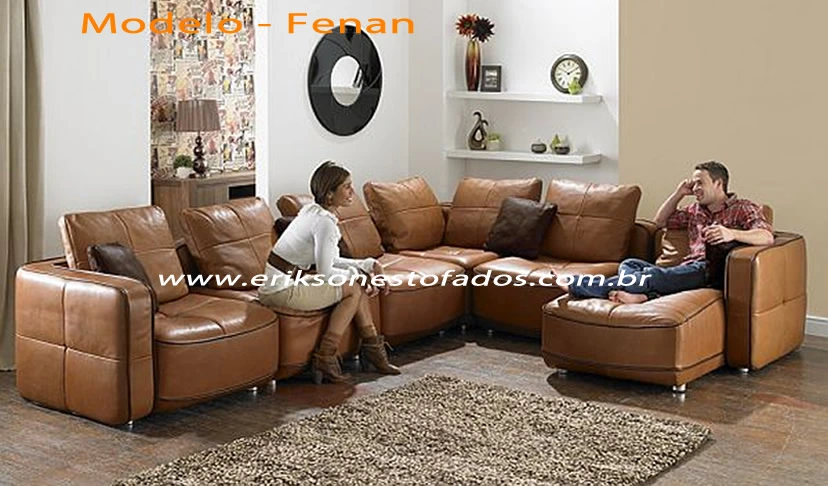 Sofá Modular com Encosto Reclinável: Conforto Personalizado - ideia