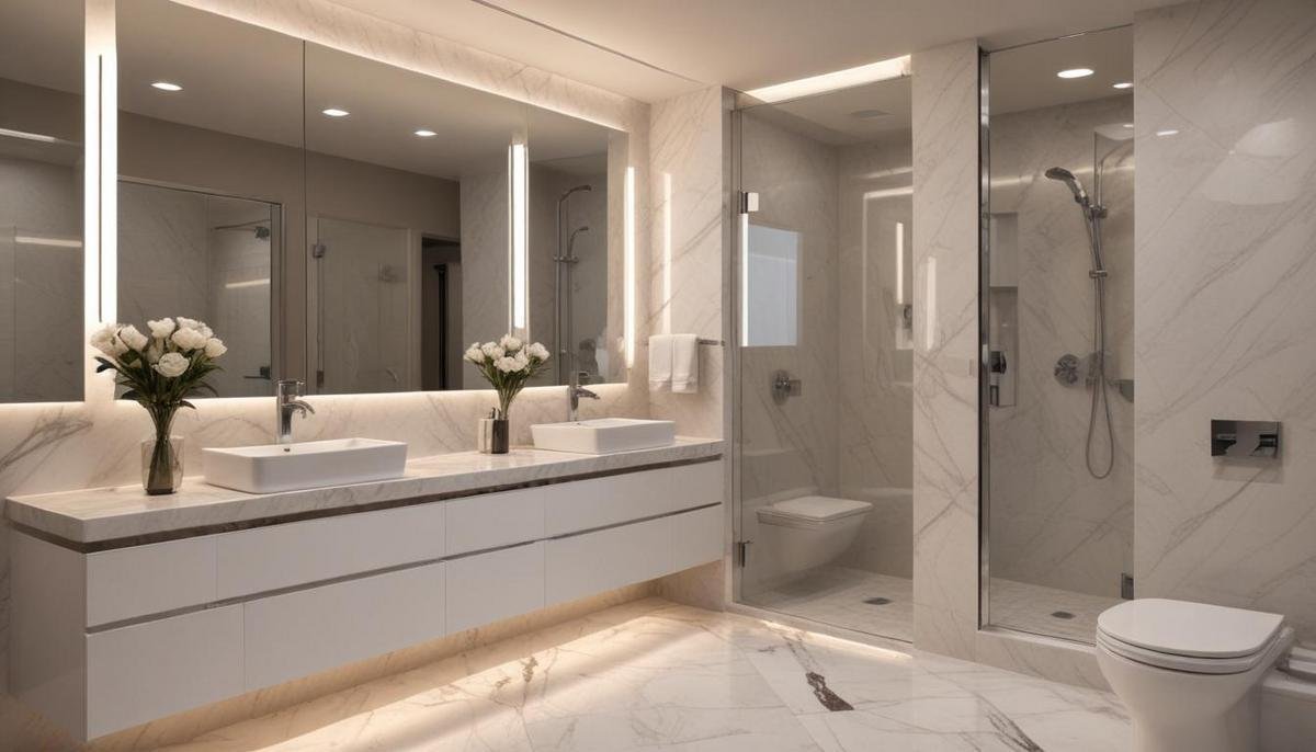 Materiais premium para acabamentos de banheiro luxuosos Materiais premium para acabamentos de banheiro luxuosos