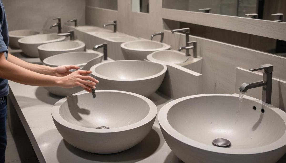 Passo a passo para instalar uma cuba de concreto no banheiro