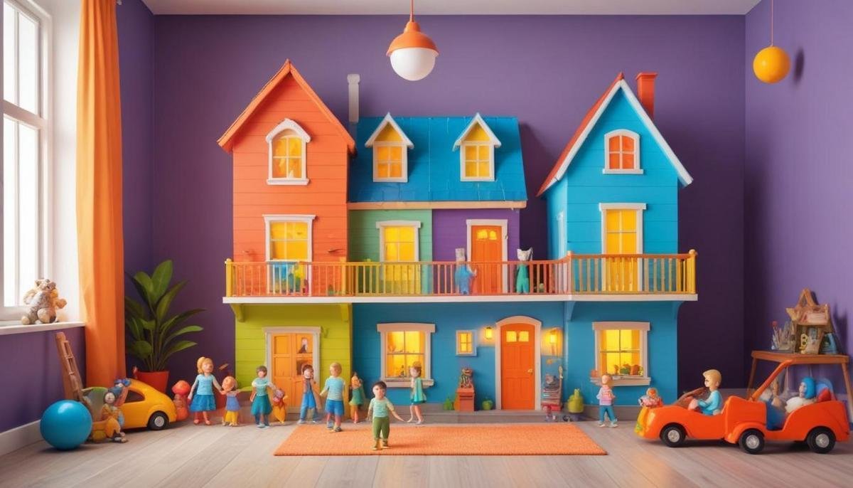O que é uma casa lúdica colorida