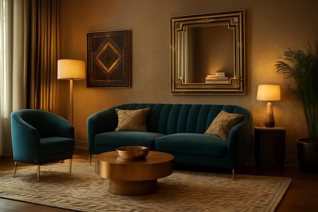 O que define o estilo neo deco em salas de estar